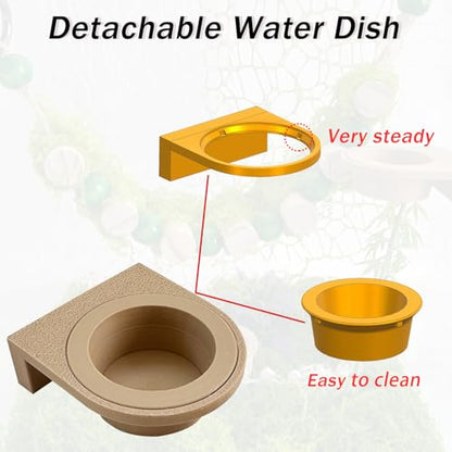 2 PCS Jumping Spider Feeding Dish (1 Detachable with Magnet and 1 for Replacement), Tiny Food Dishes Water Dish for Spider, Tarantula and Other Small Pets Jumping Spider Accessories