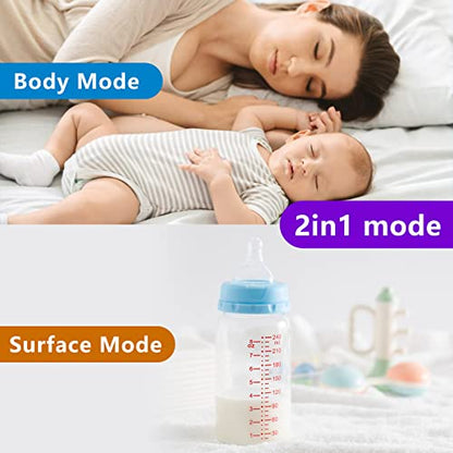 Digital Thermometer for Adults and Kids, No Touch Forehead Thermometer for Baby, 2 in 1 Body Surface Mode Infrared Thermometer with Fever Alarm and Instant Accuracy Readings - color: Blue