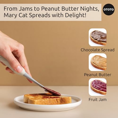 OTOTO Jar Scraper Spatula - Silicone Scraper, Cute Kitchen Accessories, Unique Fun Cooking Kitchen Gadgets for Foodies - BPA-free & 100% Food Safe (Mary Cat) - color: Mary Cat