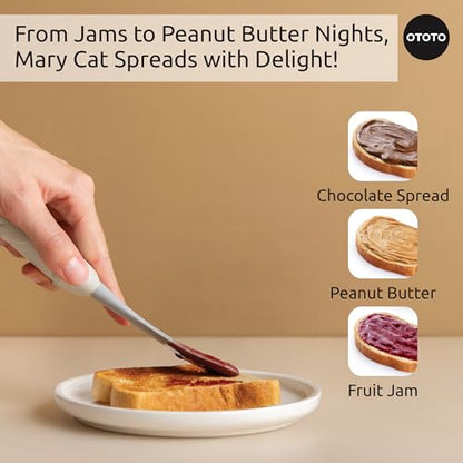 OTOTO Jar Scraper Spatula - Silicone Scraper, Cute Kitchen Accessories, Unique Fun Cooking Kitchen Gadgets for Foodies - BPA-free & 100% Food Safe (Mary Cat) - color: Mary Cat
