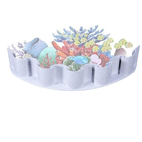 Aquarium Gravel Divider Fish Tank Substrate Fence | Fish Tank Landscaping Decorative Board to Separate Substrate Layers in Aquariums or Terrariums - style: B