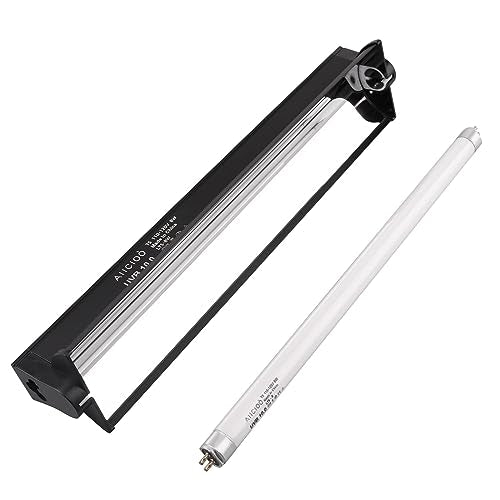 Aiicioo T5 UVB Lighting Combo Kit - 12" Light Fixture Desert 10.0 Terrarium Hood Light Fixture & High Output T5 HO UVB Bulb for Reptiles Chameleon Gecko (watts, 8) - size: 12Inch 8W