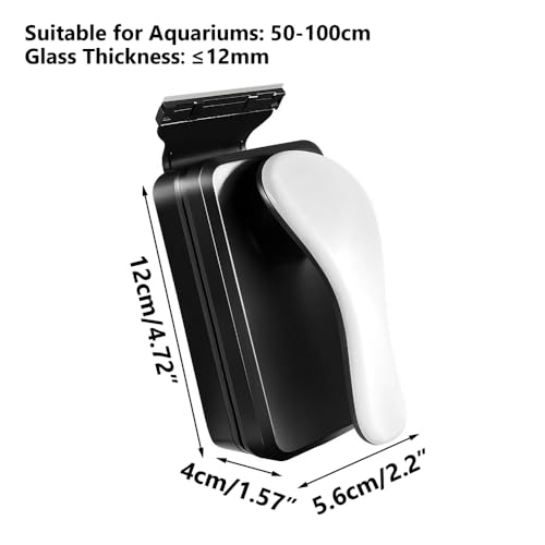 Magnetic Aquarium Cleaner, Dual-Action Aquarium Algae Scraper with Non-Slip Handle for Glass Fish Tank Maintenance Home Freshwater Cleaning - size: Medium