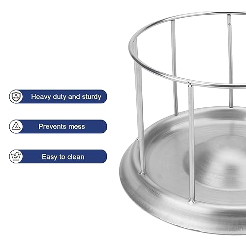 Wontee Tortoise Feeding Dish Reptile Water Dish Food Bowl Stainless Steel Feeder for Tortoises Lizards Turtles Chameleon (M) - size: M