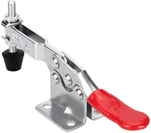 10 Pack Toggle Clamps, Hold Down Clamp 220Lbs Holding Capacity Quick Release Horizontal Clamps with Rubber Pressure Tip for Woodworking Jigs and Fixtures, Welding, Drill Press, Crosscut Sled - size: 10Pack-201B