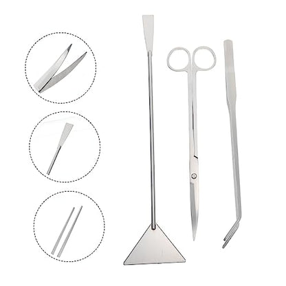 COLLBATH 1set Portable Aquarium Scissors Scraper Tool Multi-function Aquatic Plant Manipulation Resistant for Fish Tank Care - size: 31.50X7.00X1.00CM
