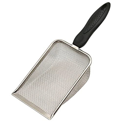 Reptile Sand Scooper,Stainless Steel Fine Mesh Reptile Substrate Scoop Terrarium Substrate Litter Cleaner Reptile Sand Shovel for Sand Bedding