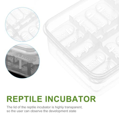 Reptile Egg Incubator Tray 16 Compartment Egg Hatching Box for Tortoise Lizard and Transparent Breeding Tray for Easy Observation 6.57 X 4.84 X 2.36 in 2 Pack