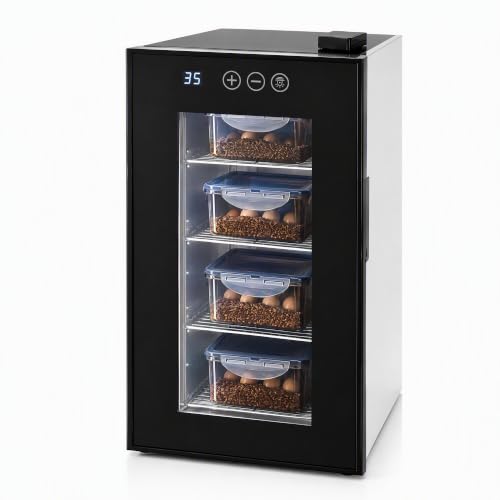 Reptile Incubator 23L Egg Incubator with Humidity Control Cooling Heatin | 10-40℃ Smart Cooling & Heating, 32dB Ultra-Quiet, 3 Removable Shelves, Galvanized Steel Build, For Snake Lizard Gecko Egg