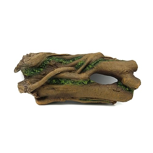 JIHAQUA Aquarium Resin Bark Terrarium Decor Lizard, Snake or Reptile Hide | Spider and Aquarium Fish Hide Cave