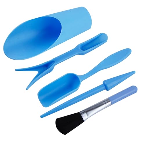 5 Pcs Mini Garden Tool Set Hand Tools Succulent Tools Transplanting Tools Set Succulent Care Plastic Kit Bonsai Potting Soil Indoor for Succulent Miniature Plant Gardening for Flower Planting