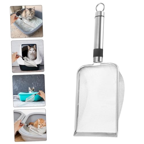 Stainless Steel Reptile Litter Scoop 1.5x1.5mm Fine Mesh Shovel for Cat and Hamster Sand Pet Waste Removal Tool