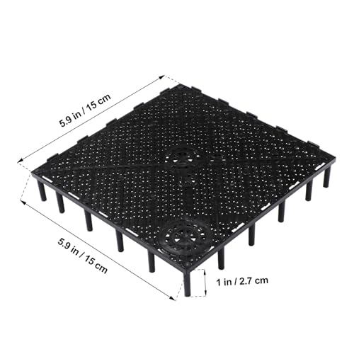 20 Pcs Aquarium Undergravel : Fish-Tank Divider, Aquarium Bottom Plate - PVC Splicing Clapboard (Black) - size: 20pcs