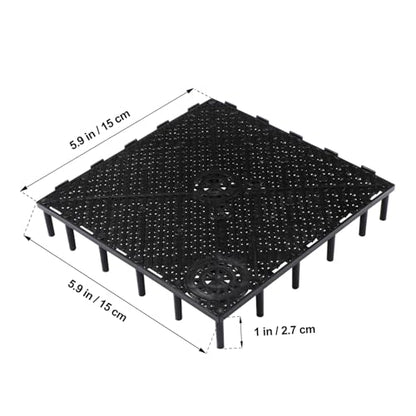 20 Pcs Aquarium Undergravel : Fish-Tank Divider, Aquarium Bottom Plate - PVC Splicing Clapboard (Black) - size: 20pcs