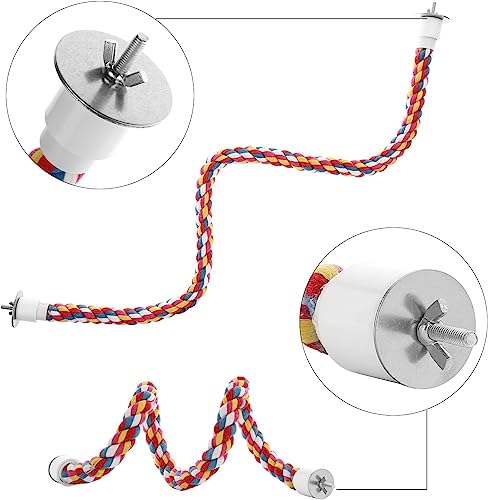 Bird Rope Perches,Parrot Toys 36 inches Rope Bungee Bird Toy (36 inches)[1 Pack] - size: 36 inches