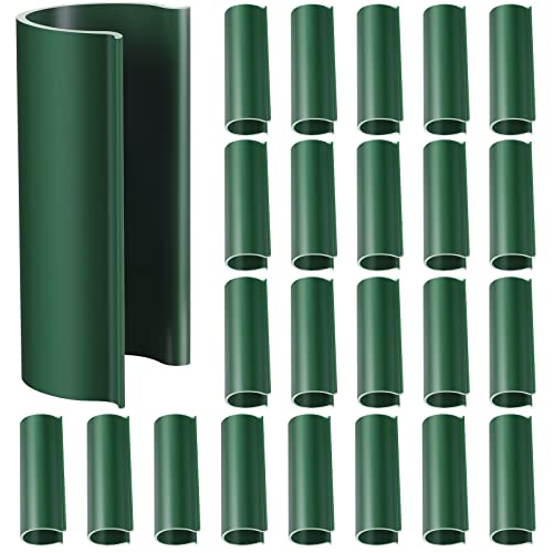 Jetec 32 Pack PVC Pipe Clips Cover Clamps 2.4",for 1/2 Inch PVC Pipe,Green | For Pool Covers, Greenhouses, Garden Shelters, Bird Netting, Hoop House Frames, Snap Hanger, Simple Installation - color: Green, size: for 1/2 Inch PVC Pipe