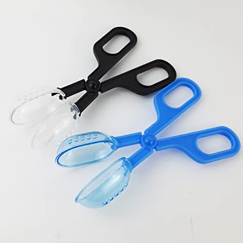 NSBELL 4PCS Reptile Feeding Clamp & Poop Scoop - Cage & Fish Tank Cleaning Tools for Gecko, Lizard & Bearded Dragon