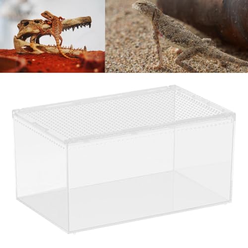 Reptile Breeding Box Enclosure Cage Portable Breathable Reptile Terrarium Animal Habitat Cage for Chameleons Snake Container, 40cmx25cmx20cm - size: 40cmx25cmx20cm