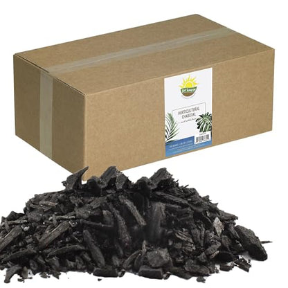 Soil Sunrise Horticultural Charcoal for Indoor Plants (30 Quarts) Hardwood Soil Additive for Orchids, Terrariums, and Gardening - size: 30 Quarts