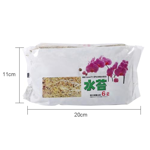 6L Sphagnum Moss for Orchids Carnivorous Plants Reptile Bedding Terrarium Substrate Potting Mix