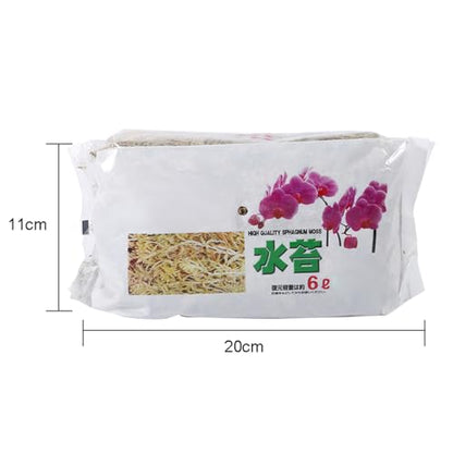 6L Sphagnum Moss for Orchids Carnivorous Plants Reptile Bedding Terrarium Substrate Potting Mix
