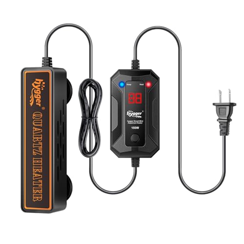 hygger Smart Mini Aquarium Heater 150W for 15-40 Gallons, Desktop Betta Submersible Fish Tank Heater with Intelligent Temperature Control and 5 Safety Protections - size: 150W for 15-40 Gallon
