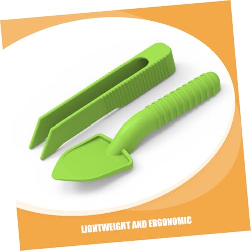 VICASKY 5set Reptile Cleaning Tools Poop Scooper and Feeding Tweezers for Terrarium Care of Turtles Lizards Snakes and Small Pets