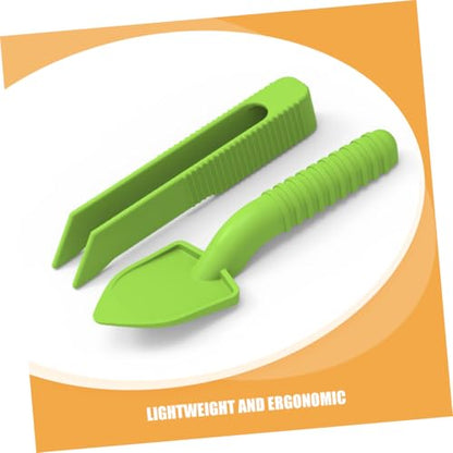 VICASKY 5set Reptile Cleaning Tools Poop Scooper and Feeding Tweezers for Terrarium Care of Turtles Lizards Snakes and Small Pets