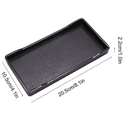 GLOGLOW Tortoise Food Bowl Anti Slip Plastic Square Feeding Dish for Lizard Chameleon Bearded Dragon Gecko Reptile Small Pet (Black)