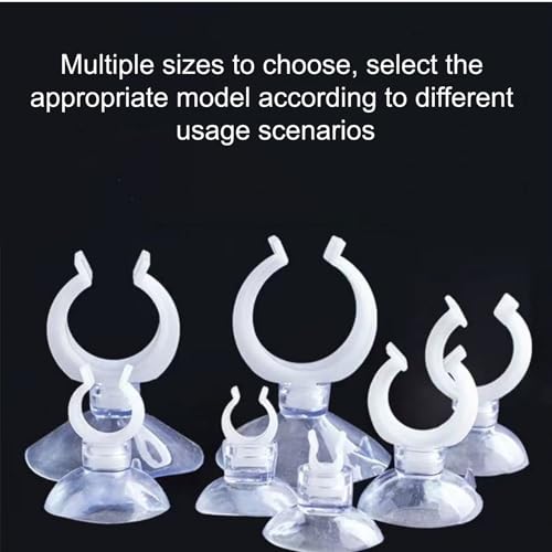 Aquarium Suction Cup Clips Set Fish Tank Air Line Holder Clear Plastic for Glass Fish Supples and Fish Tank Clear Airline Tubing Decorations Shrimp Nests and Reptile - size: Φ0.67in/17mm