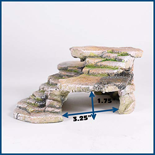 PENN-PLAX Reptology Shale Scape Step Ledge & Cave Hideout – Basking Area - Decorative Resin for Aquariums & Terrariums – Great for Reptiles, Amphibians, and Fish – Medium - size: Medium