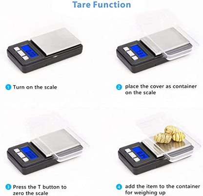 Fuzion Ultra Mini Gram Scale, 100/0.01g Mini Scale, Digital Pocket Scale, Small Jewelry Scale with Tray, Food Scale with 6 Units, Tare, LCD Display