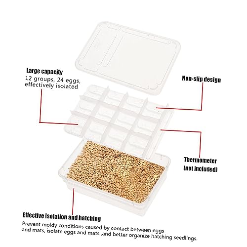Breeding Isolation Box for Reptiles Hatching Container for Snakes Turtles Geckos and Lizards Easy Observation and Cleaning Cell Incubator for Pet Eggs