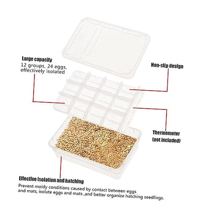 Breeding Isolation Box for Reptiles Hatching Container for Snakes Turtles Geckos and Lizards Easy Observation and Cleaning Cell Incubator for Pet Eggs