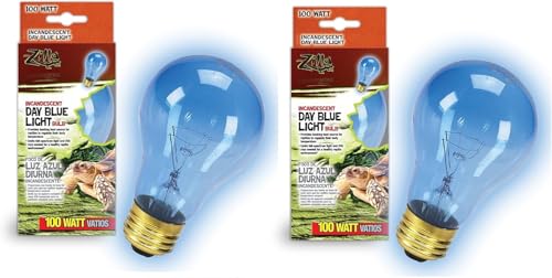 Zilla Day Blue Light Incandescent Bulb for Reptiles [Set of 2] Watt: 100 Watts