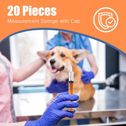 TrelaCo 20 Pack 10ml Oral Syringes with Cap for Liquid Plastic Syringe Without Needle Measuring Dispensing Tools Individually Sealed for Pets Feeding Lab Sample Injection(Orange) - size: Orange