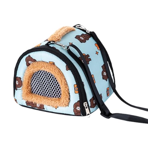 Pet Carrier Bag Cold-Weather Winter Pouch | Bunny Travel Carrier for Camping Moving Commuting Chinchilla Chameleon Reptile Lizards Leopard Gecko - color: Blue