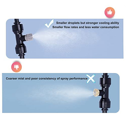 Fogland Stainless Steel Misting Nozzles, 35 Pack, 0.012" Orifice Mist Heads | 10/24 UNC for Outdoor Misting Cooling Systems, Rustproof Stainless Steel Construction, Anti-clog Replacement Nozzles - size: 0.012Orifice/35pcs