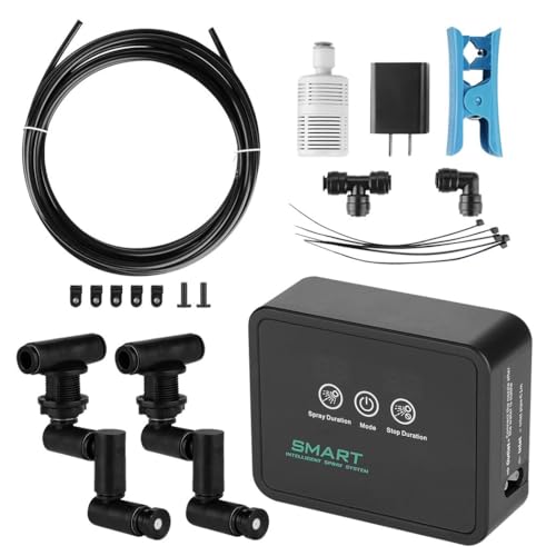 Smart Automatic Reptile Spray System With Timer, Led Touch Screen Terrarium Humidifier, 360° Adjustable Mist Nozzles For Amphibians In Rainforest Vivarium Tanks
