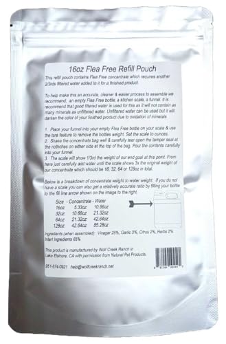 Flea-Free Pure Organic Food Supplement Refill, 16 Ounce - size: 16oz