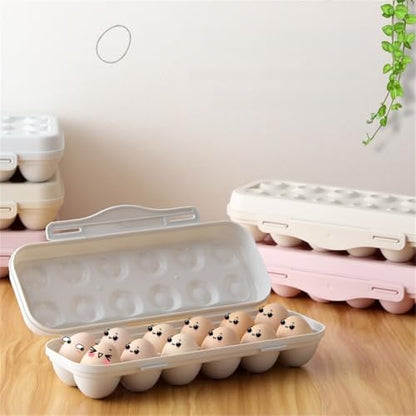 Portable Egg Storage Box With 18 Grids Egg Protector Case Tray Container Secure Egg Transport Outdoor Trips And Activities(12 Grey) - size: 12 Grey