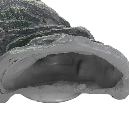 Tortoise Climbing Platform, Tortoise Resin Dock Resting Rock Reptile Habitat Ornament Floating Ledge Aquarium Decoration with Suction Cup for Lizard