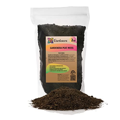 Premium Natural Sphagnum Peat Moss - Gardening Soil Amendment and Carnivorous Plant Soil Media by Gardenera (4 Quart Bag) - color: PEAT MOSS, size: 4 Quart