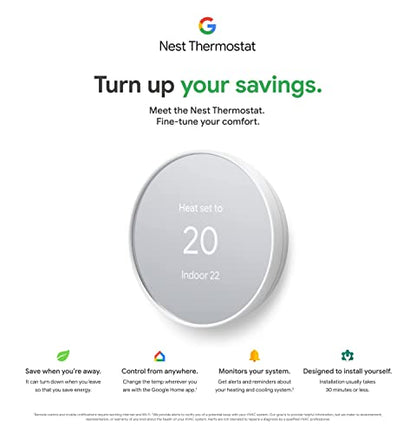 Google Nest Thermostat - Smart Thermostat for Home - Programmable Wifi Thermostat - Charcoal - color: Charcoal