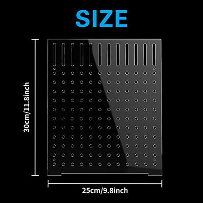 Acrylic Fish Tank Divider Aquarium Divider with 8 Suction Cups Transparent Fish Tank Separator Dividing Net Plate Isolation Board Flapper, 9.84 * 11.81inch