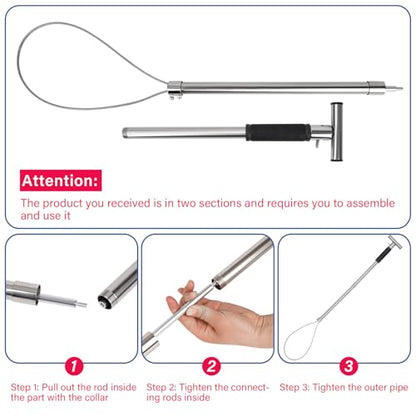 Dog Catcher Pole Portable Hog Pig Catcher Stainless Steel Pig Holder Animal Control Pole Tool Livestock Farm Equipment