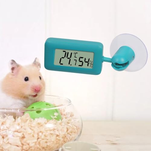 FABULETTA Fahrenheit Dual Scale Thermometer, 360 Degree Rotating Hygrometer, Suction Cup Reptile Thermometer(Green) - color: Green
