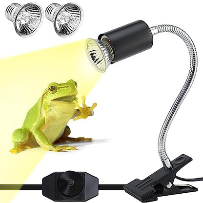 ReptileHeat Lamp The Adjustable Temperature and 360 ° Rotating Hose Crawlers Heating Lights, for Turtles, Lizards, Beard Dragons and Other Amphibious Pets - color: Yellow Lamp With Rotating Arm