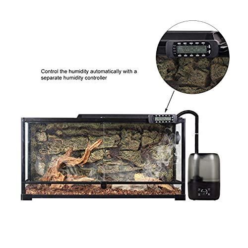 REPTI ZOO 4L Reptile Fogger Mister Tank, Terrariums Digital Tank Timing Humidifier Smart Touch Screen Adjustable Fogger for Reptiles Amphibians Herps