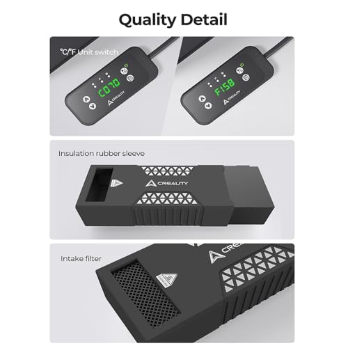 Official Creality Filament Drying Chamber Heater, Up to 70℃ Chamber Temperature Reduce Print Warping DIY for on Filament Sotrage Box, As Heater Install on 3D Printer or Use on Enclsoure Cover